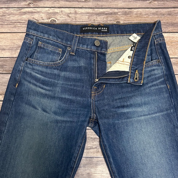 Veronica Beard Denim Dark Apollo Wash Benzi Mid Rise Girlfriend Jeans 24 00 - Picture 3 of 10
